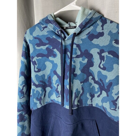 Tek Gear Ultra Soft Fleece Mens Sz XXL Blue W/Camo  Hoodie - Picture 3 of 10